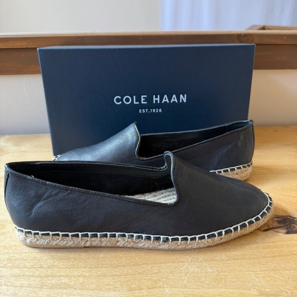 COLE HAAN PALERMO ESPADRILLE NIB 7.5B COASTAL GRANDMA SOFT LEATHER TIMELESS CHIC - Picture 2 of 11